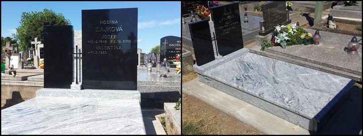Výber pomníkov a žulových detailov v rôznych vyhotoveniach.